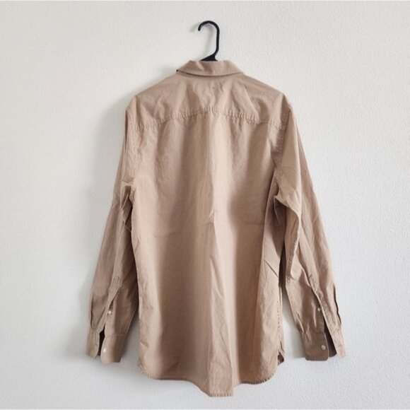 Timberland Mens Long-Sleeve Button-Up Shirt in Khaki size Small - Picture 4 of 4
